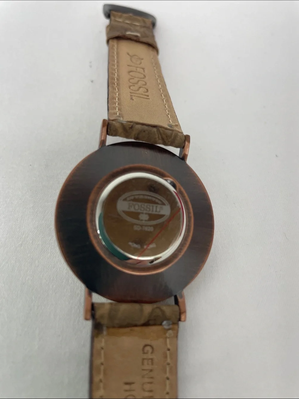 Fossil Brown Leather Strap SunDial Watch
